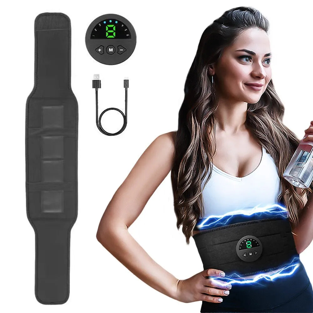 Belly massager EMS Abdominal Belt Electric Portable Fitness/Massager Waist Trainer Body Slimming Shaping