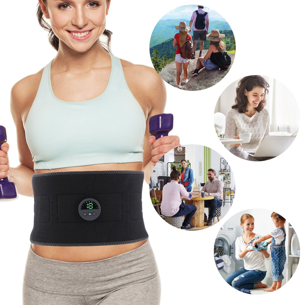 EMS Electric Abdominal Body Slimming Belt/Waist Band Smart