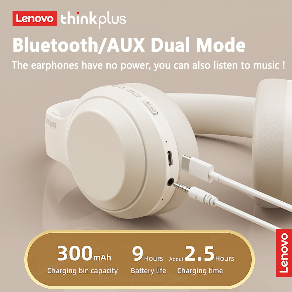 Lenovo Original Thinkplus TH10 Stereo wireless Headphones/Bluetooth Earphones