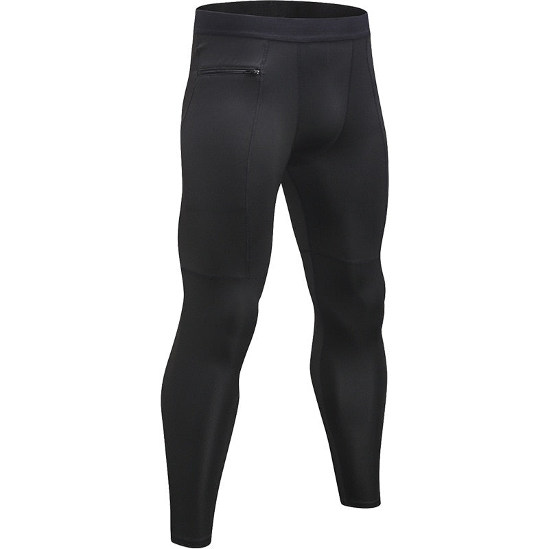 men Pocket Gym Leggings Sport Pants/Workout Fitness Compression Pants Men