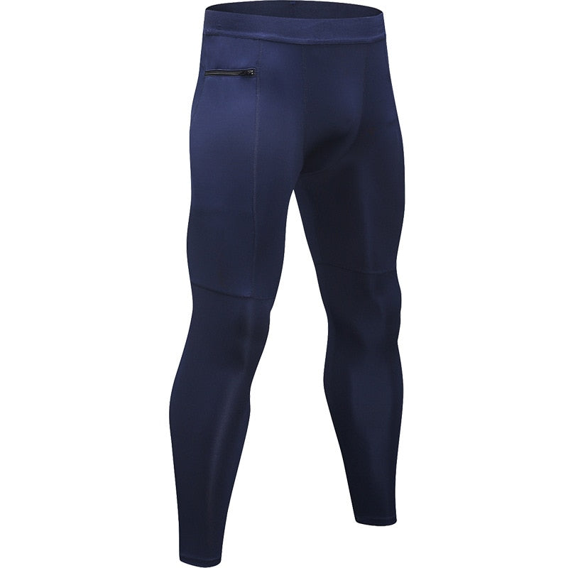 men Pocket Gym Leggings Sport Pants/Workout Fitness Compression Pants Men