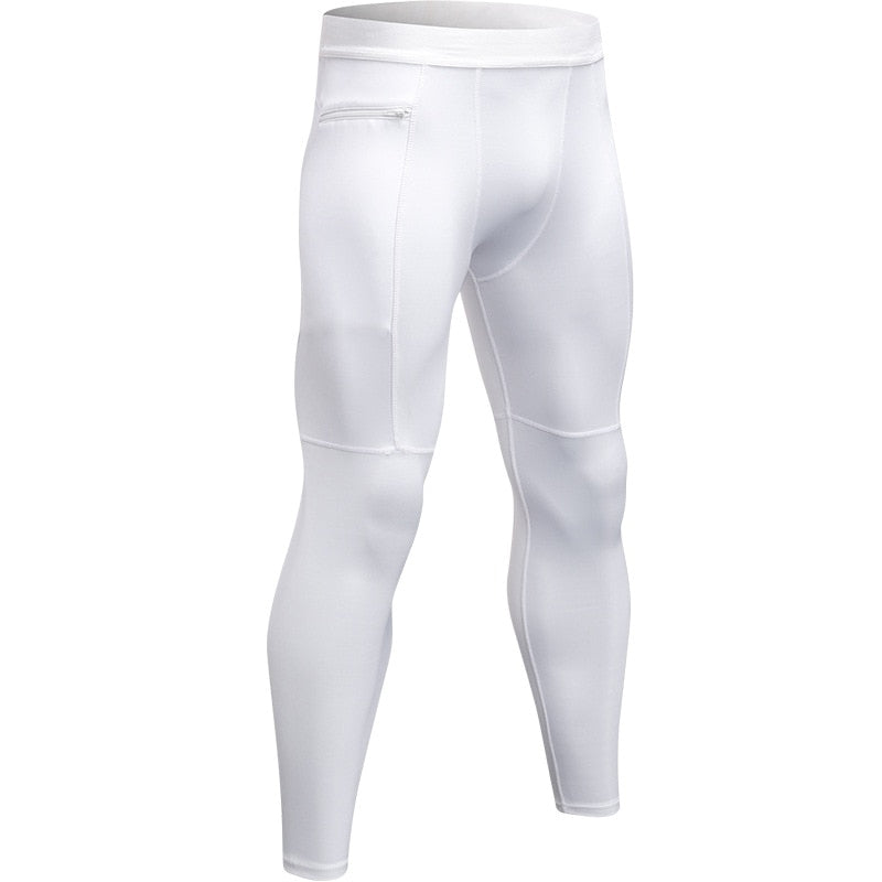 men Pocket Gym Leggings Sport Pants/Workout Fitness Compression Pants Men