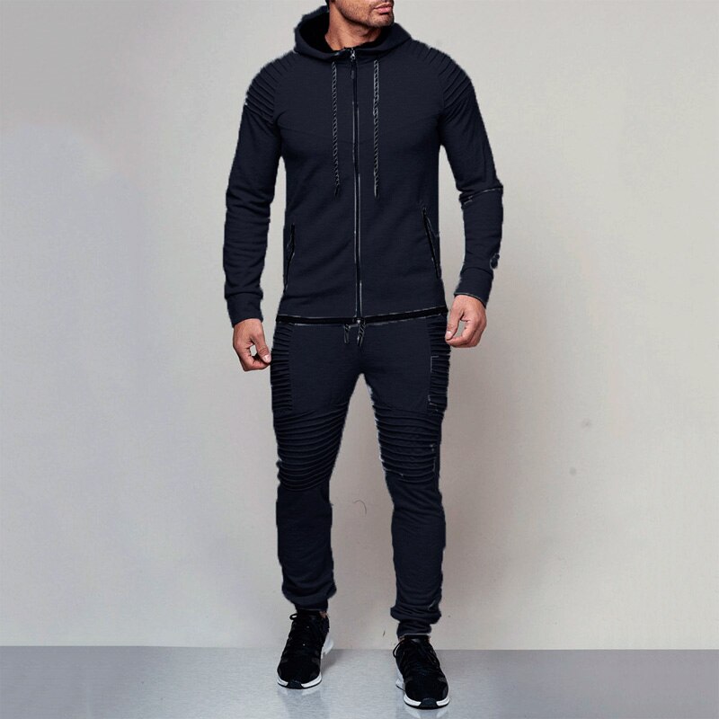 2 pieces Autumn Running tracksuit men/Sweatshirt Sports Set Gym Clothes