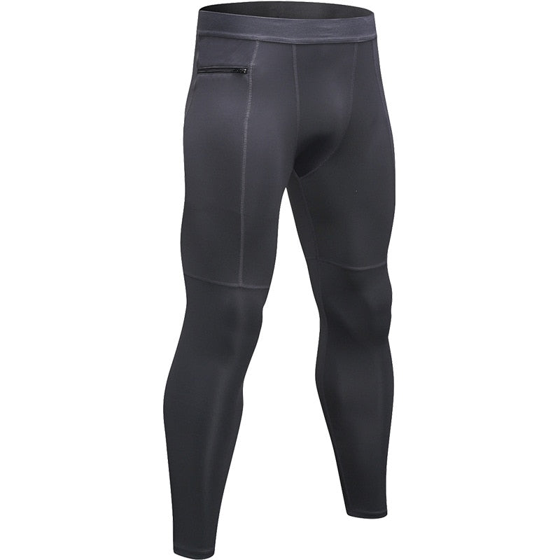 men Pocket Gym Leggings Sport Pants/Workout Fitness Compression Pants Men