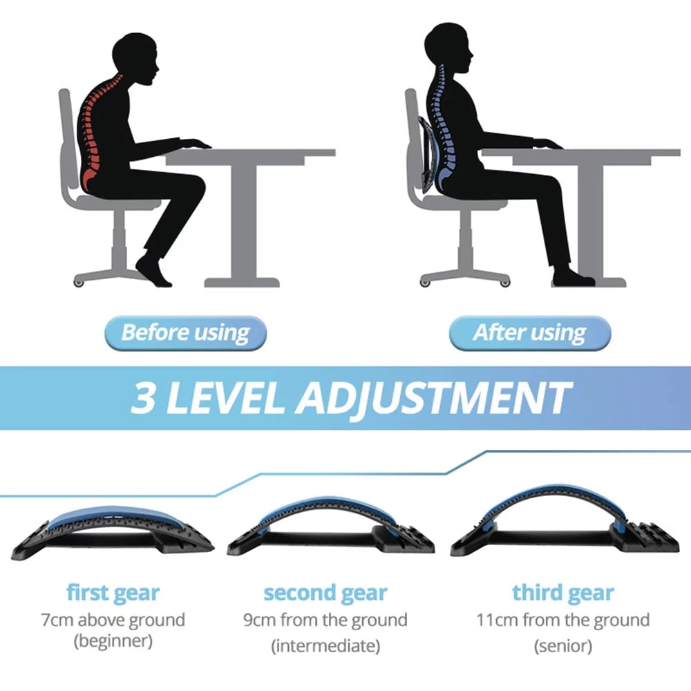 Magnetic Back Massage Muscle Relax Stretcher/Posture Therapy Corrector Support Pain Relief