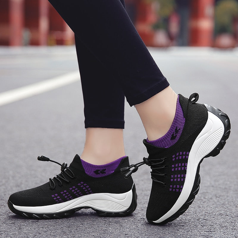 Women's Walking Shoes Fashion Sock Sneakers/Breathe Comfortable Casual Shoes