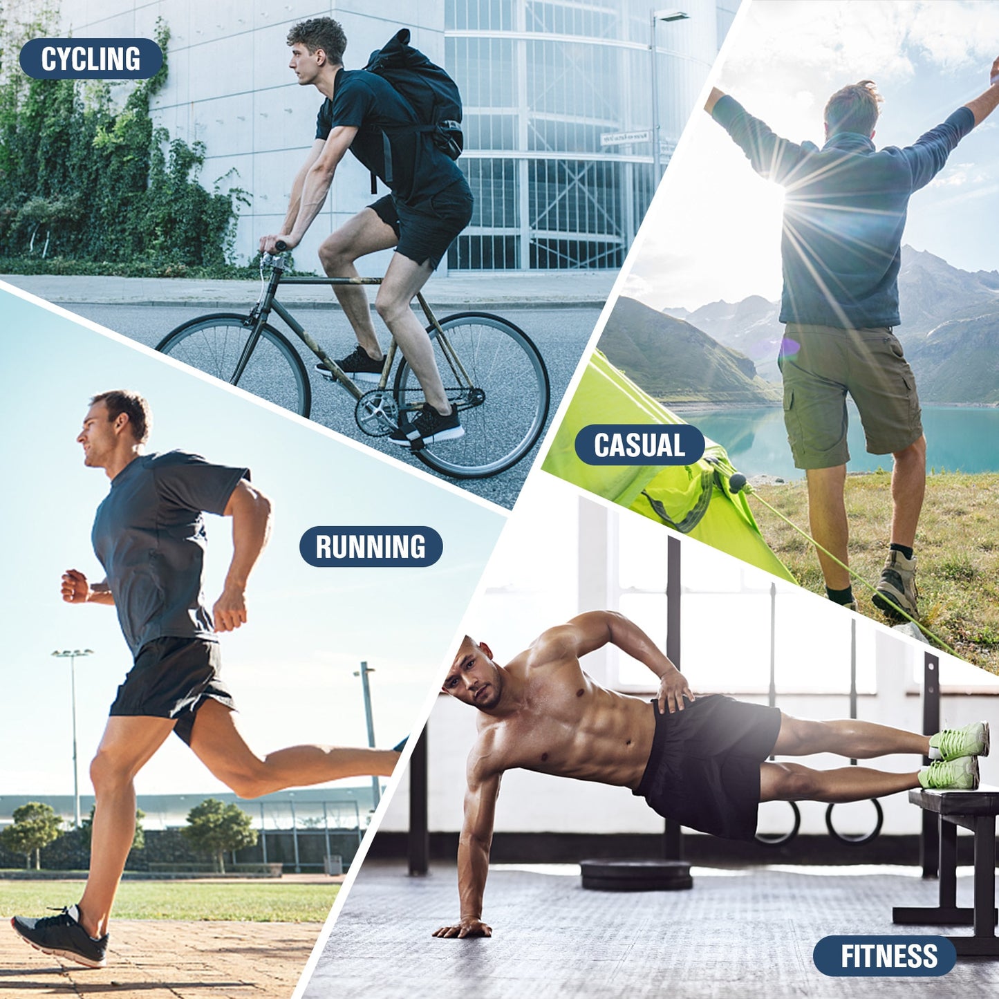 Arsuxeo Men 2 in 1 Running Shorts/High Waist Athletic Shorts Sport Shorts