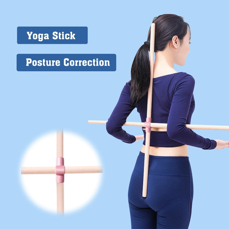 Women Girl Wooden Posture Corrector Stick/Back Posture Correction Stretcher