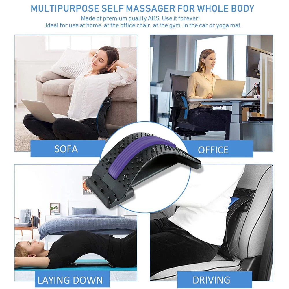Magnetic Back Massage Muscle Relax Stretcher/Posture Therapy Corrector Support Pain Relief