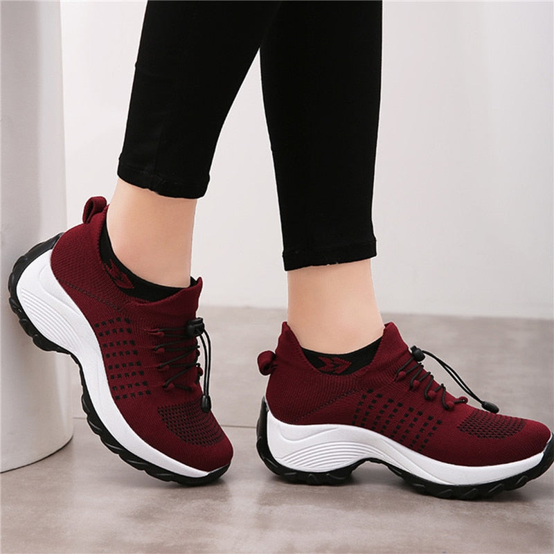 Women's Walking Shoes Fashion Sock Sneakers/Breathe Comfortable Casual Shoes