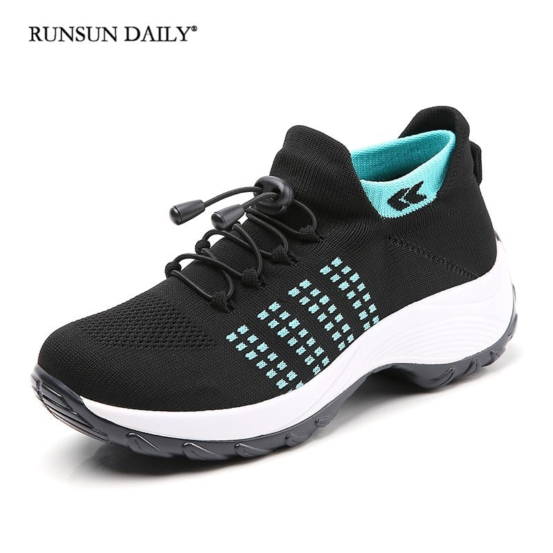 Women's Walking Shoes Fashion Sock Sneakers/Breathe Comfortable Casual Shoes
