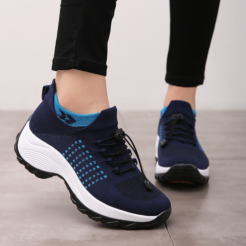 Women's Walking Shoes Fashion Sock Sneakers/Breathe Comfortable Casual Shoes