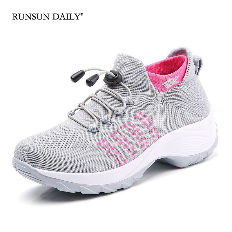 Women's Walking Shoes Fashion Sock Sneakers/Breathe Comfortable Casual Shoes