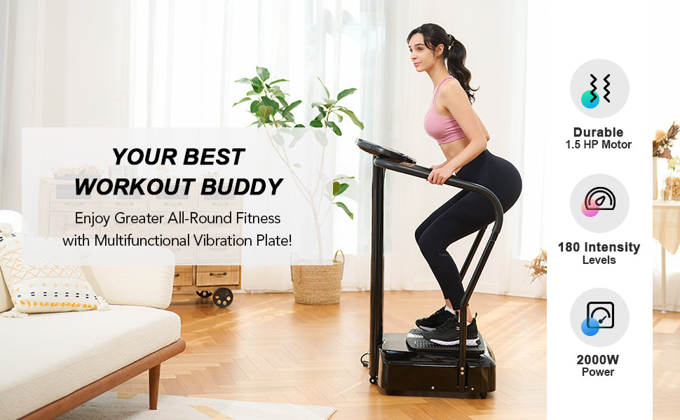 2000W Vibration Platform Whole Body Massager/Fitness Machine Exercise Training