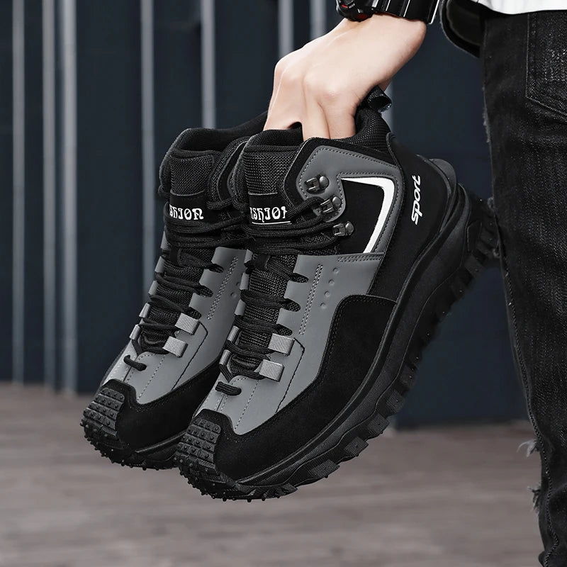 New Autumn High-Top Boots for Men/Wear-Resistant and Non-Slip Outdoor Mid-Top Boots