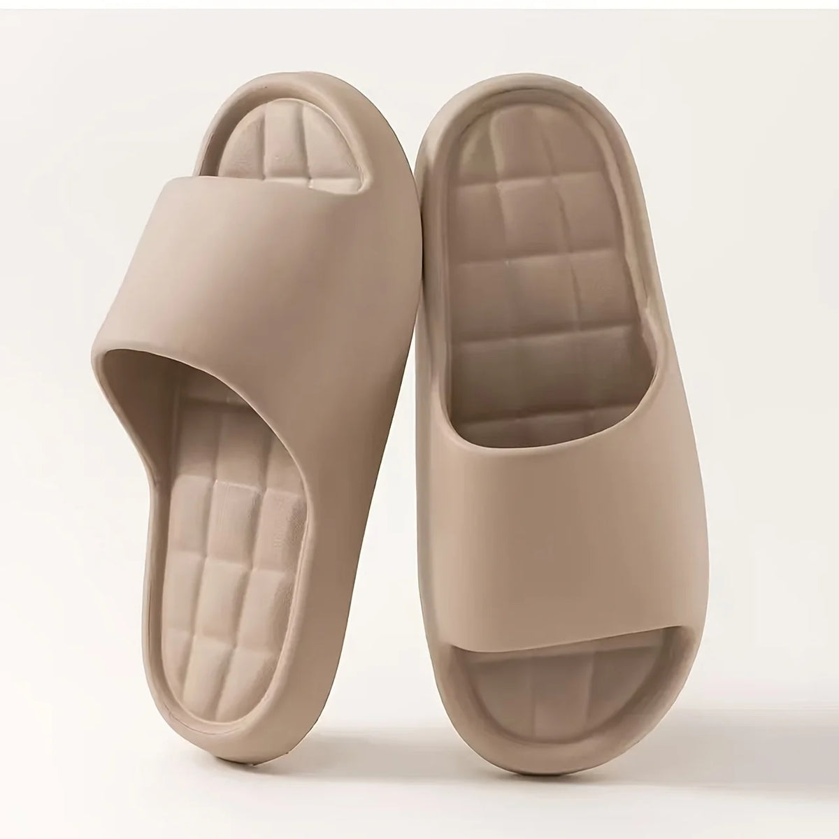 Stylish and Elegant Eva Square Slippers Non-Slip Casual with Ribbed Texture/Perfect for Indoor and Outdoor Use, Beach and Sea