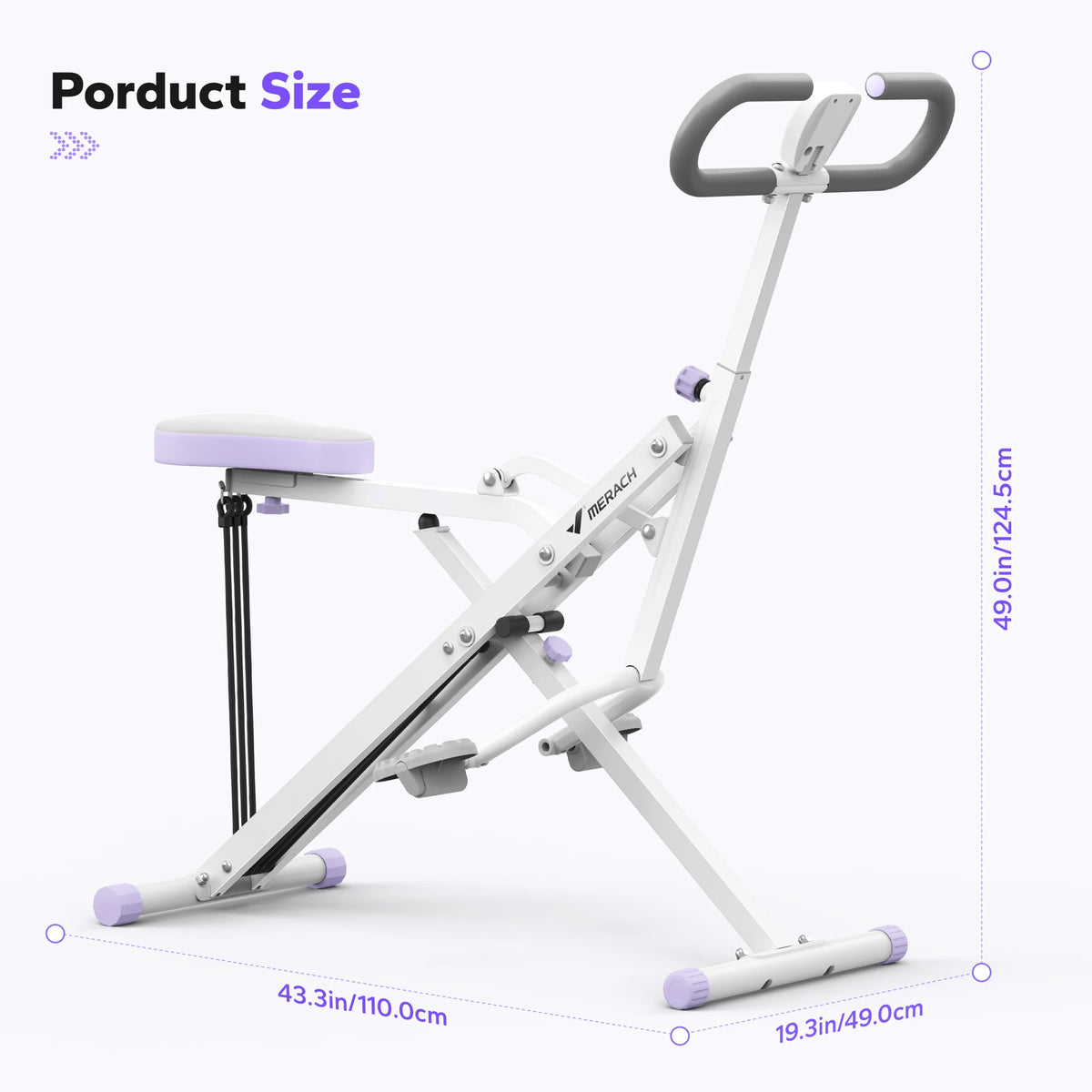 MERACH Squat Machine Squat Rowing Machine with Adjustable Resistance/350 LBS Max Weight Capacity Easy Setup & Foldable Machine