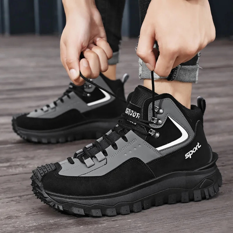 New Autumn High-Top Boots for Men/Wear-Resistant and Non-Slip Outdoor Mid-Top Boots