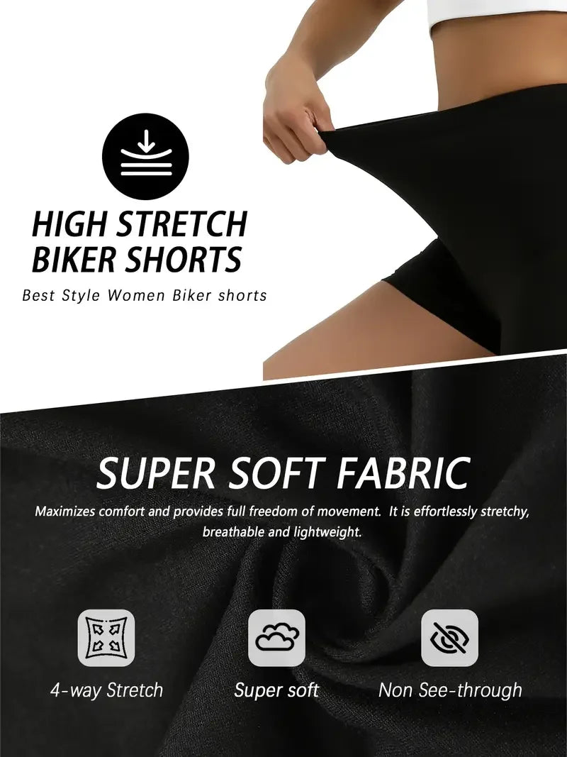 5pcs women's high-waisted cycling pants Padded, tummy-reducing/and hip-raising quick-drying pants for yoga and fitness shorts