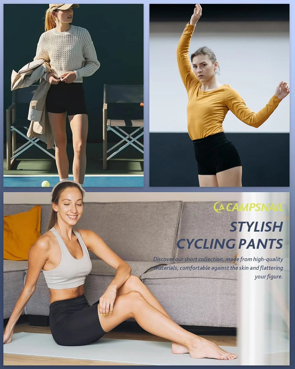 5pcs women's high-waisted cycling pants Padded, tummy-reducing/and hip-raising quick-drying pants for yoga and fitness shorts