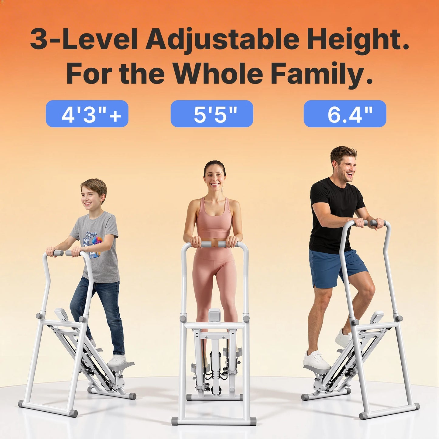 MERACH Stair Stepper For Home Gym Full-Body Workout Fat Burning Weight Loss/Foldable Quiet Low Noise Adjustable Resistance Vertical Climber