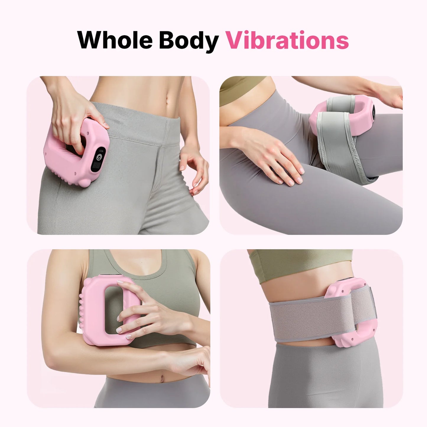 MERACH Fascia Ring Massager Adjustable 6-Level Vibration for Home Gym Use/Multifunctional Vibration Full-Body Shaping  Fascia Ring