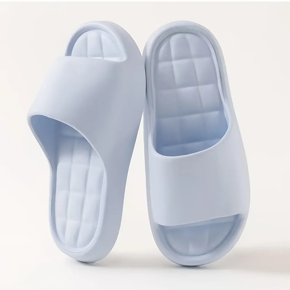 Stylish and Elegant Eva Square Slippers Non-Slip Casual with Ribbed Texture/Perfect for Indoor and Outdoor Use, Beach and Sea