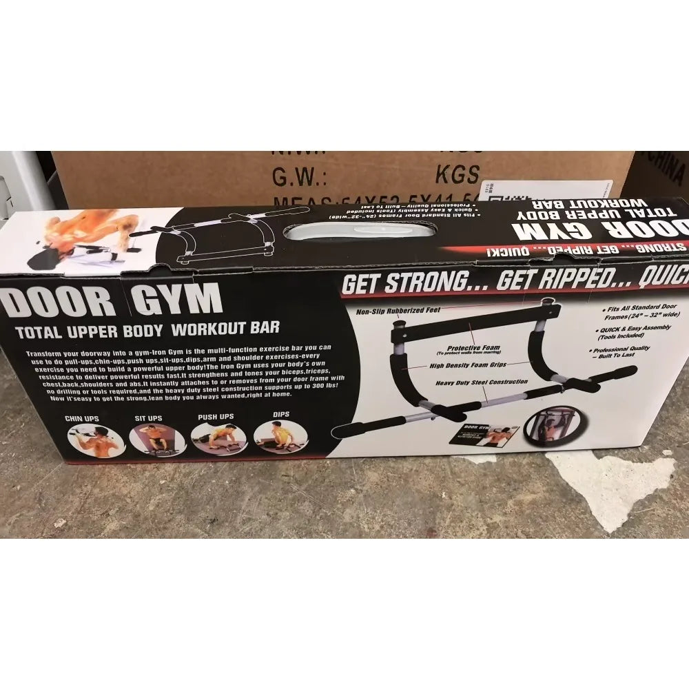 Doorway Pull Up Bar No Drilling Over Door Chin Up Bar Upper Body Workout/Home Gym Equipment with Sponge Handle Hanging Exercises