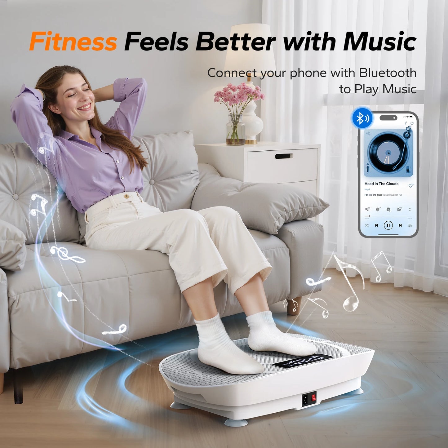 MERACH Vibration Plate Exercise Machine Whole Body Workout Power Vibrate/Fitness Platform Vibration Plate Weight Loss & Shaping