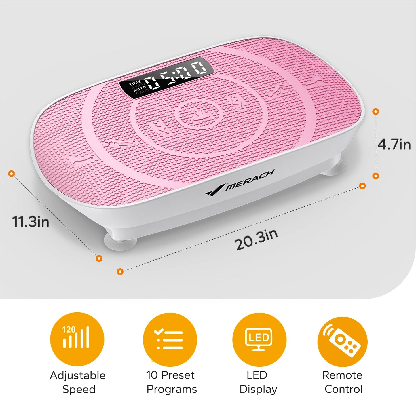 MERACH Vibration Plate Exercise Machine Whole Body Workout Power Vibrate/Fitness Platform Vibration Plate Weight Loss & Shaping