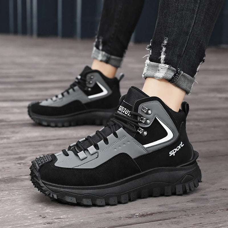 New Autumn High-Top Boots for Men/Wear-Resistant and Non-Slip Outdoor Mid-Top Boots