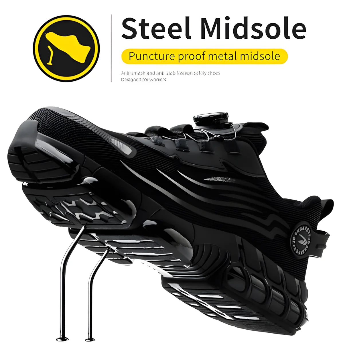 Steel Toe Shoes for Men Women Safety Work Shoes Air Cushion/Construction Industrial Shoes Safety Shoes Lightweight Steel Toe