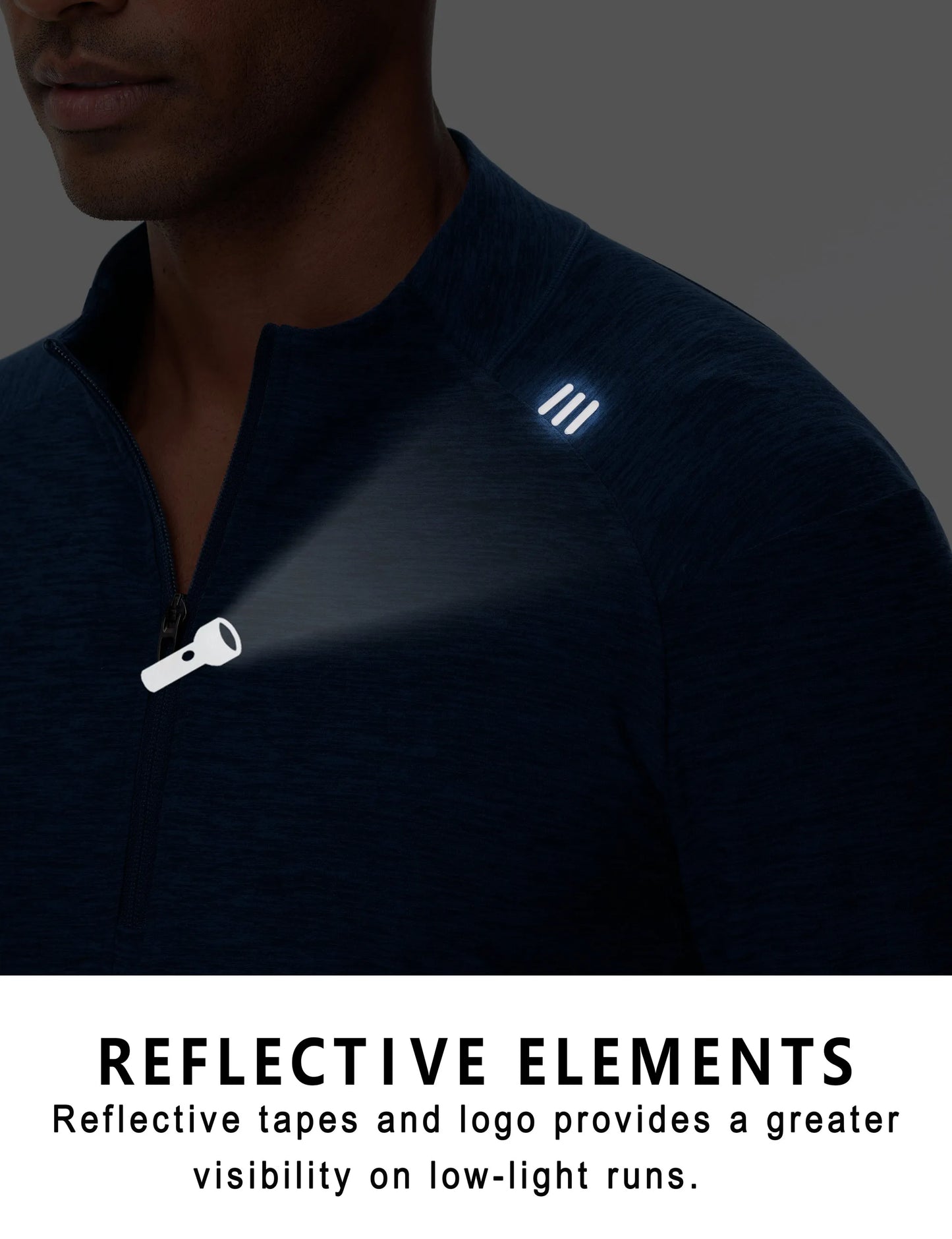 THE GYM PEOPLE Men's Half-Zip Long Sleeve Golf Shirts Soft/Lightweight Warm Workout Pullover Sweatshirts with Thumb Hole
