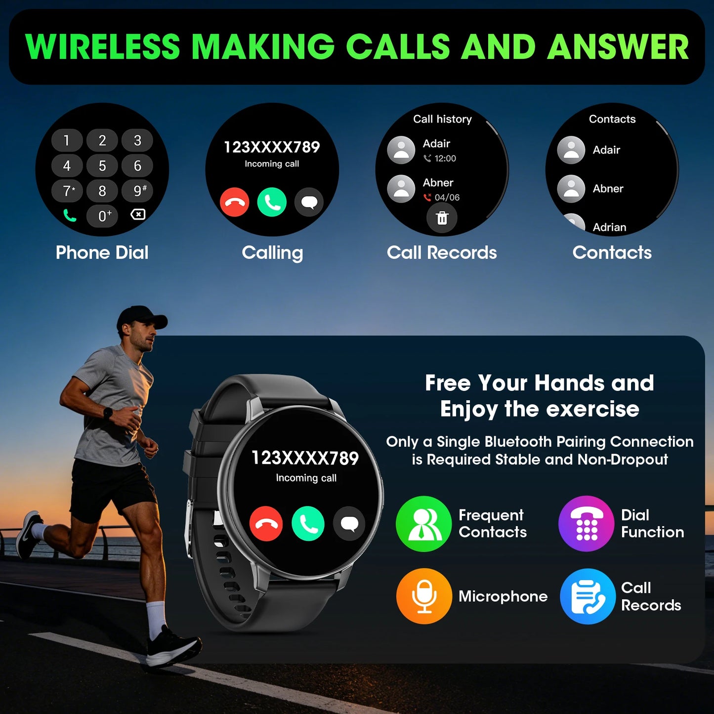 2026 Smart Watch Bluetooth Call 1.38" Full Touch Screen Fitness Tracker/100+ Sport Modes Heart Rate Sleep Monitor Waterproof