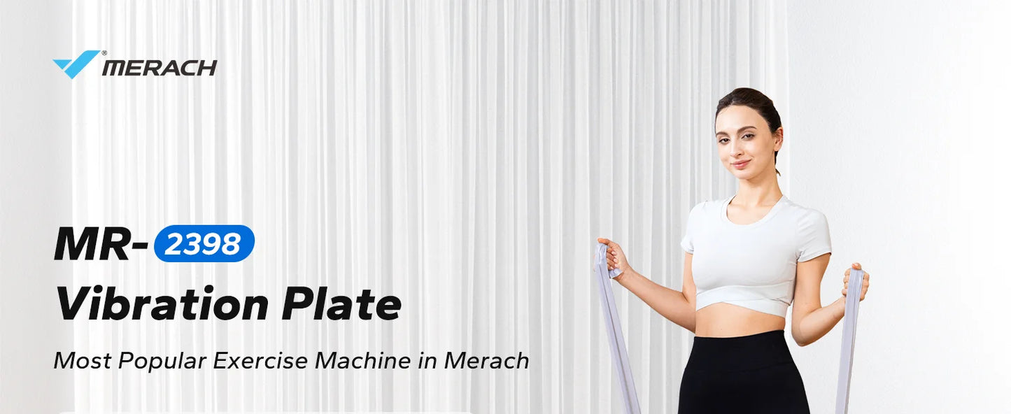 MERACH Vibration Plate Exercise Machine Whole Body Workout Power Vibrate/Fitness Platform Vibration Plate Weight Loss & Shaping
