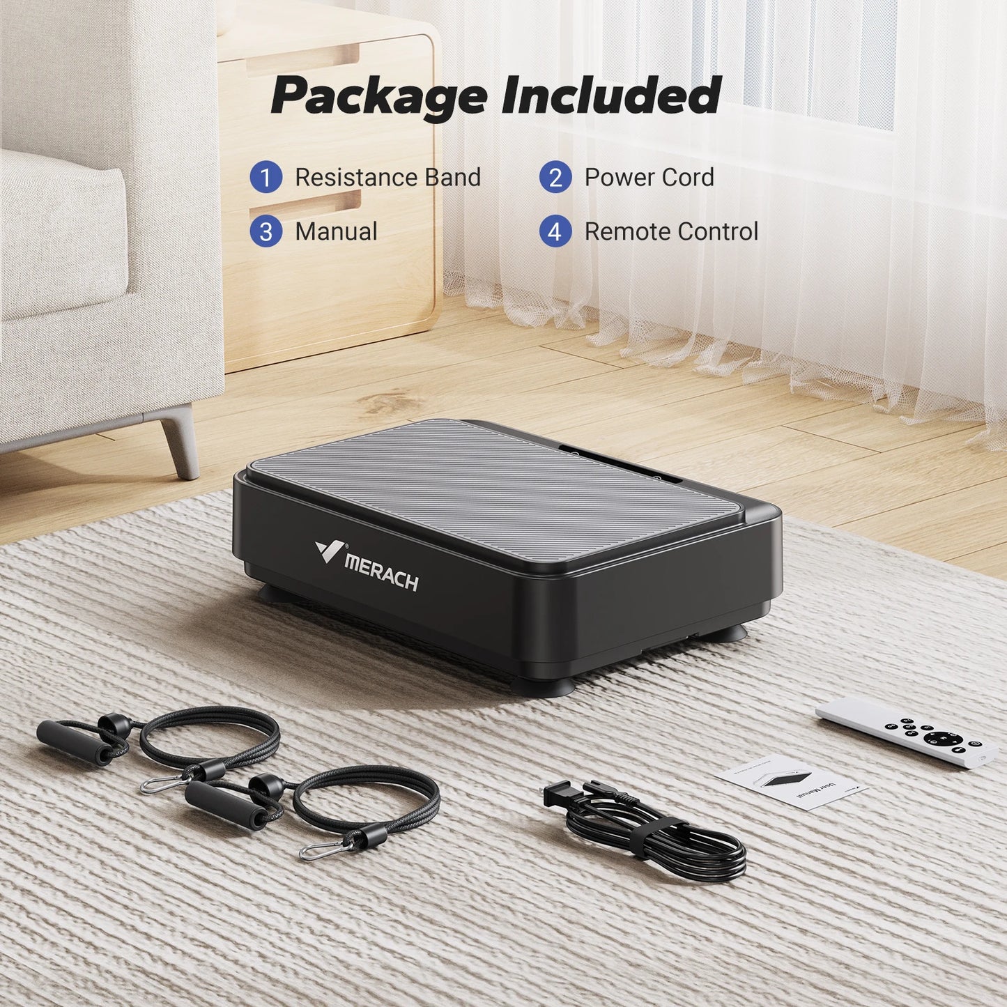 MERACH Vibration Plate Exercise Machine Vibration Plate/for Lymphatic Drainage Relieve Pain Help Sleep Fat Burning Weight Loss