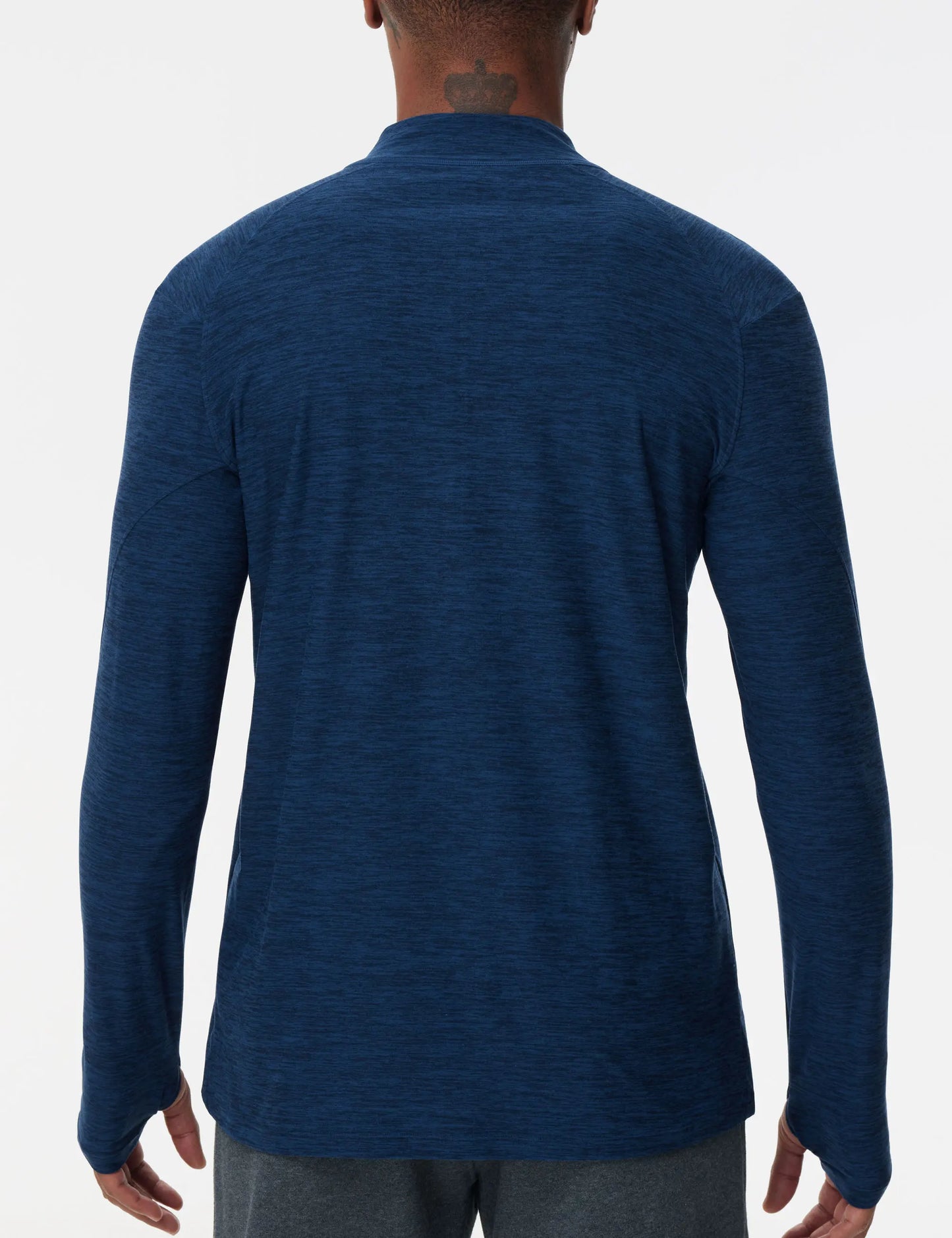 THE GYM PEOPLE Men's Half-Zip Long Sleeve Golf Shirts Soft/Lightweight Warm Workout Pullover Sweatshirts with Thumb Hole