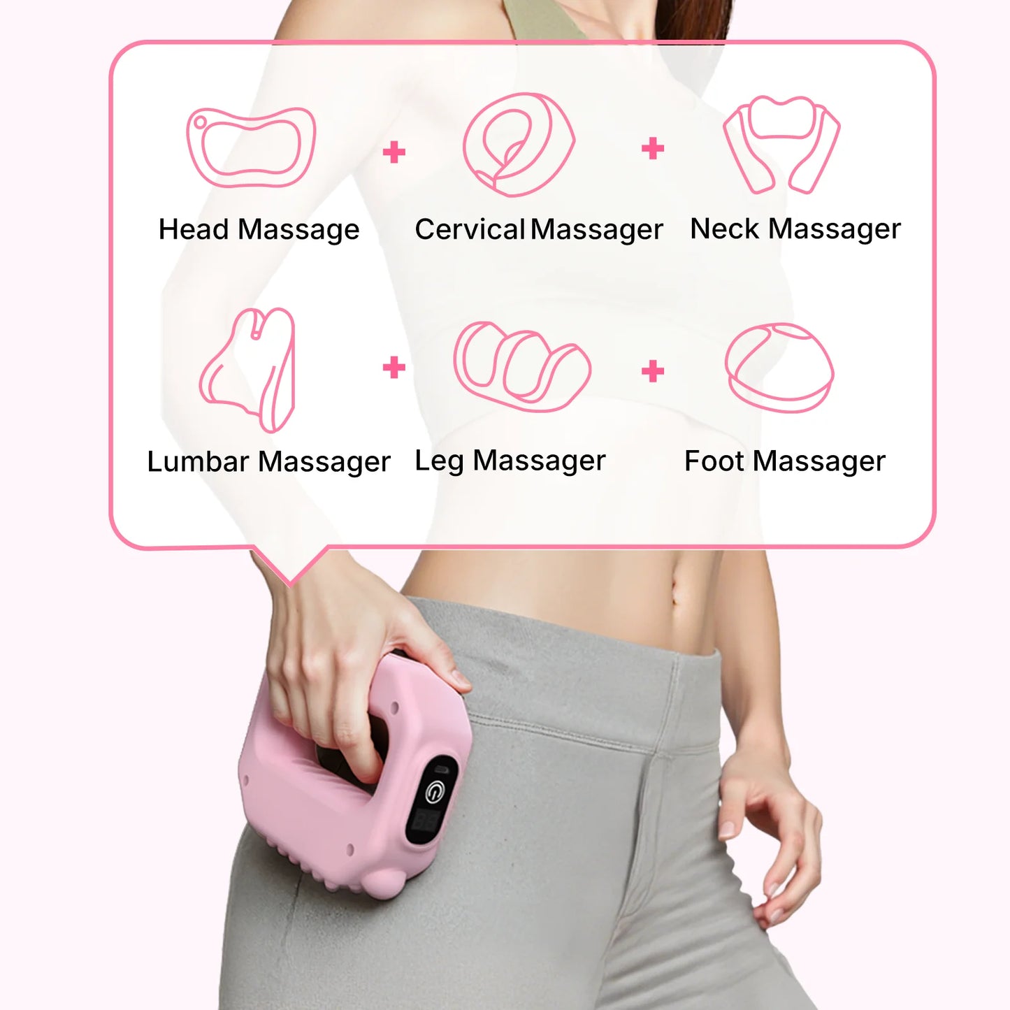 MERACH Fascia Ring Massager Adjustable 6-Level Vibration for Home Gym Use/Multifunctional Vibration Full-Body Shaping  Fascia Ring