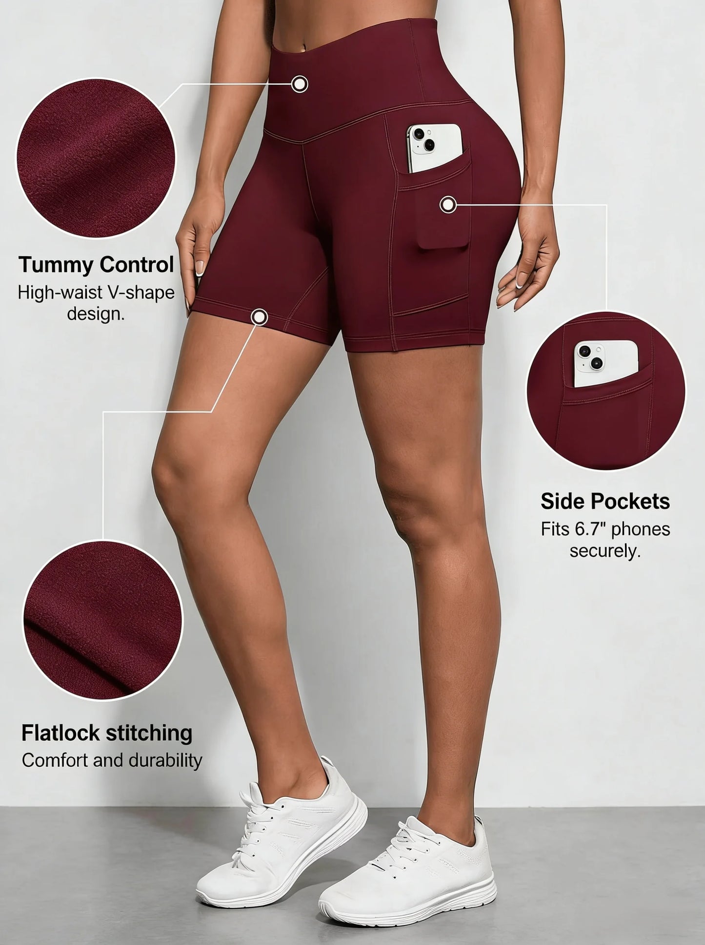 Red Tight Sports Shorts And Yoga Shorts Comfortable And Breathable/With Excellent Elasticity And Skin-friendly Properties
