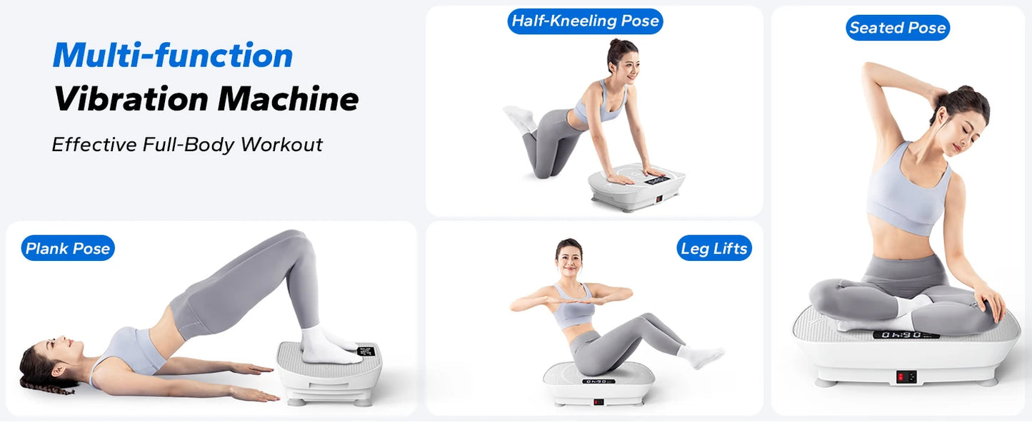 MERACH Vibration Plate Exercise Machine Whole Body Workout Power Vibrate/Fitness Platform Vibration Plate Weight Loss & Shaping