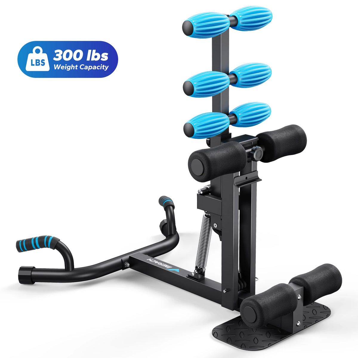 MERACH Multi-Functional Deep Squat Machine Adjustable Trainer/Core & Abs Leg Push Up Workout Exercise Machine 300Lbs Capacity