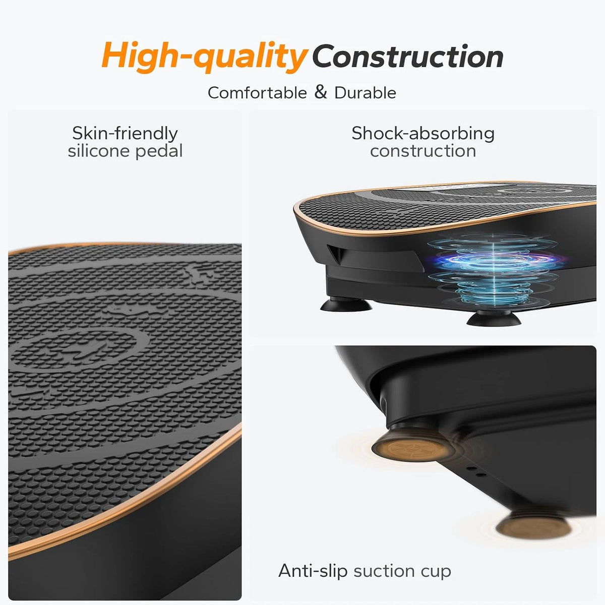 MERACH Vibration Plate Exercise Machine Whole Body Workout Power/Vibrate Fitness Platform Vibration Weight Loss Shaping