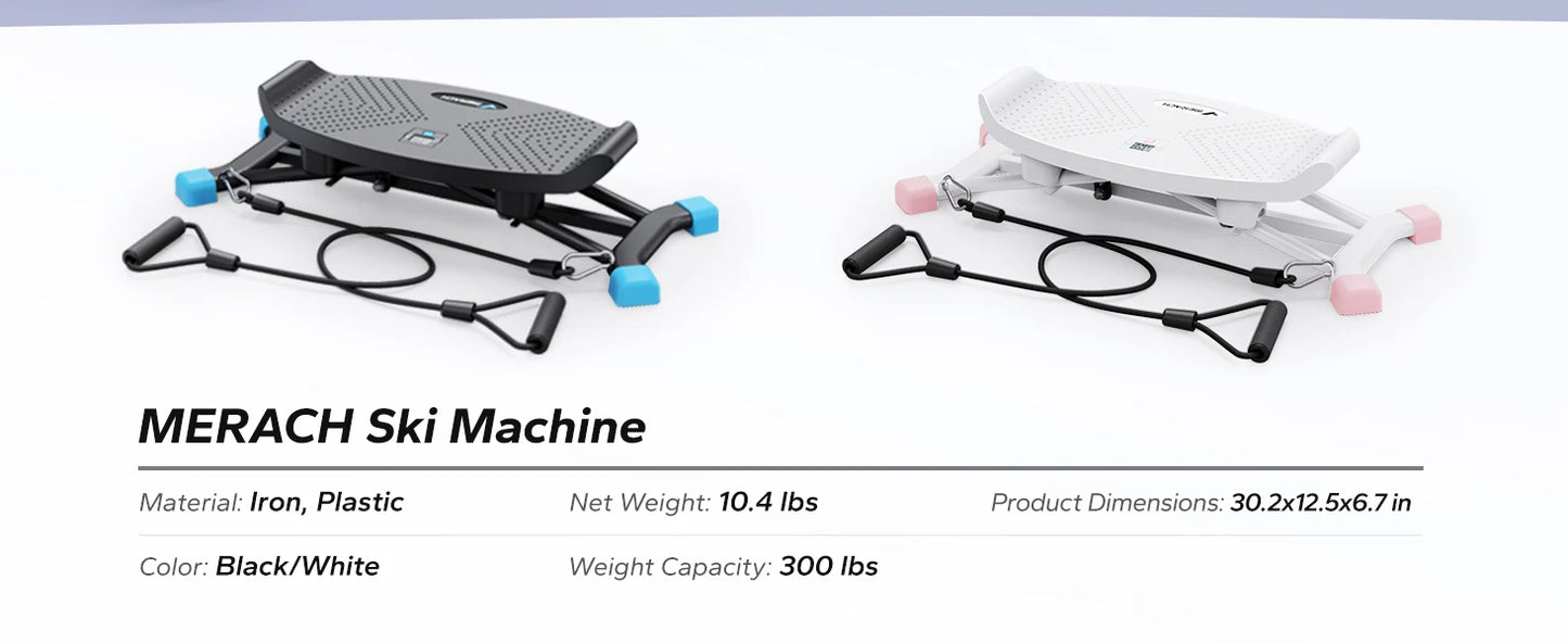 MERACH Mini Stepper Rocking Exercise Machine Balance Board/With Resistance Bands Quiet Fitness Pedal Trainer Lcd Monitor