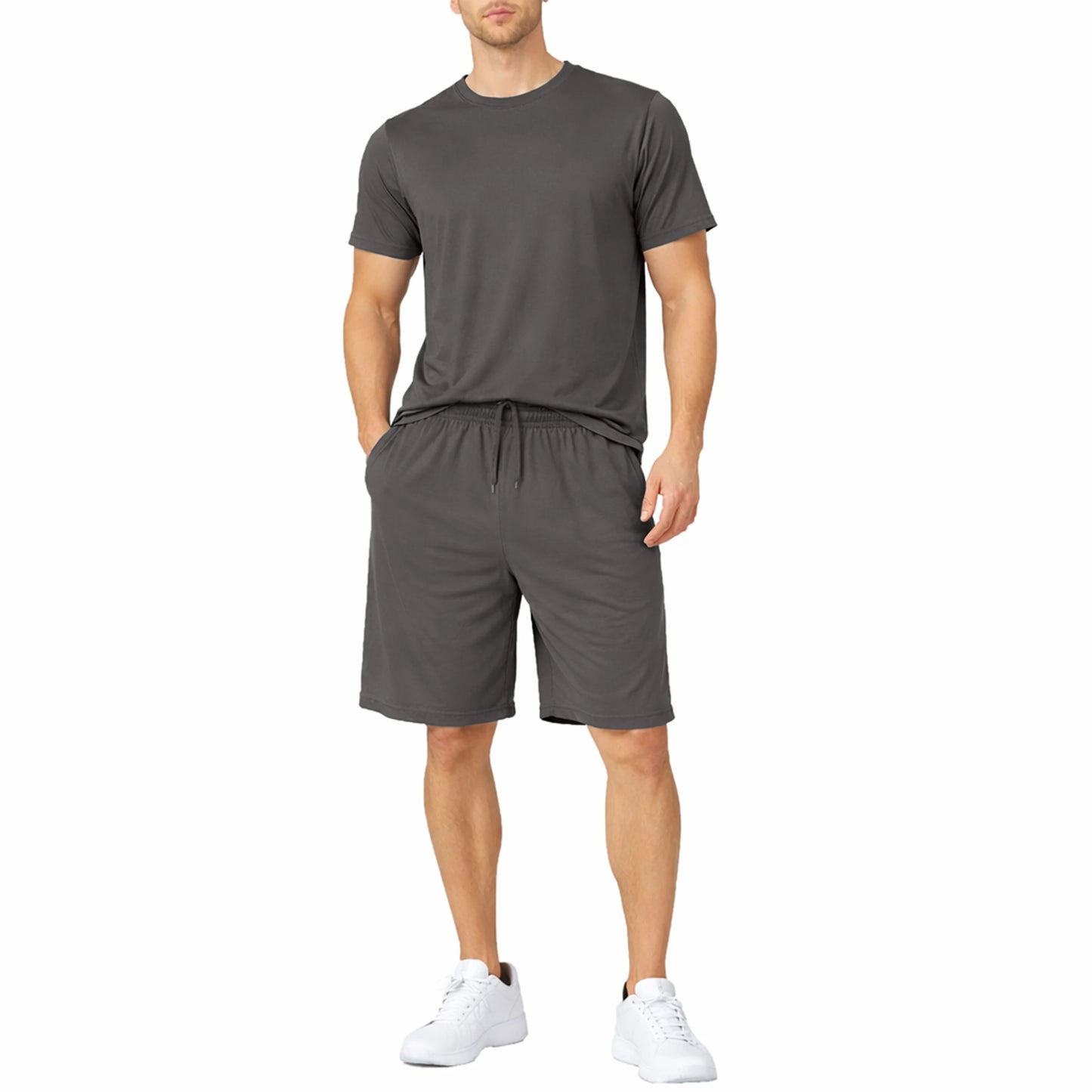 Men’s 2 Piece Athletic Tee/Short Active Set (S-2XL)