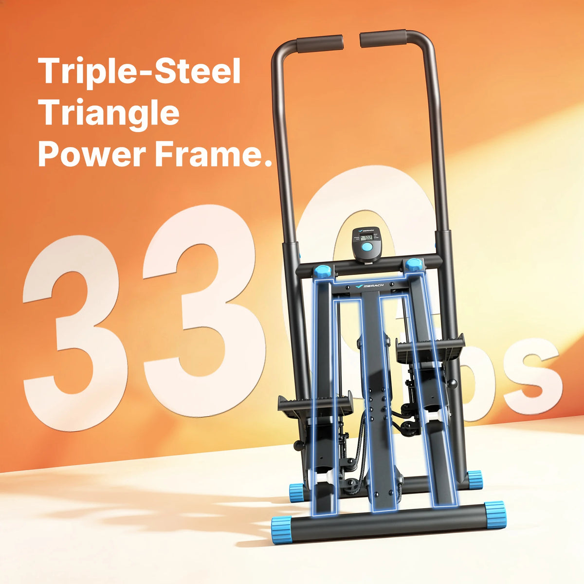 MERACH Stair Stepper Foldable Full Body Workout Silent Multi-functional/Adjustable Fitness Climbing Machine for Home Use Exercise Machine