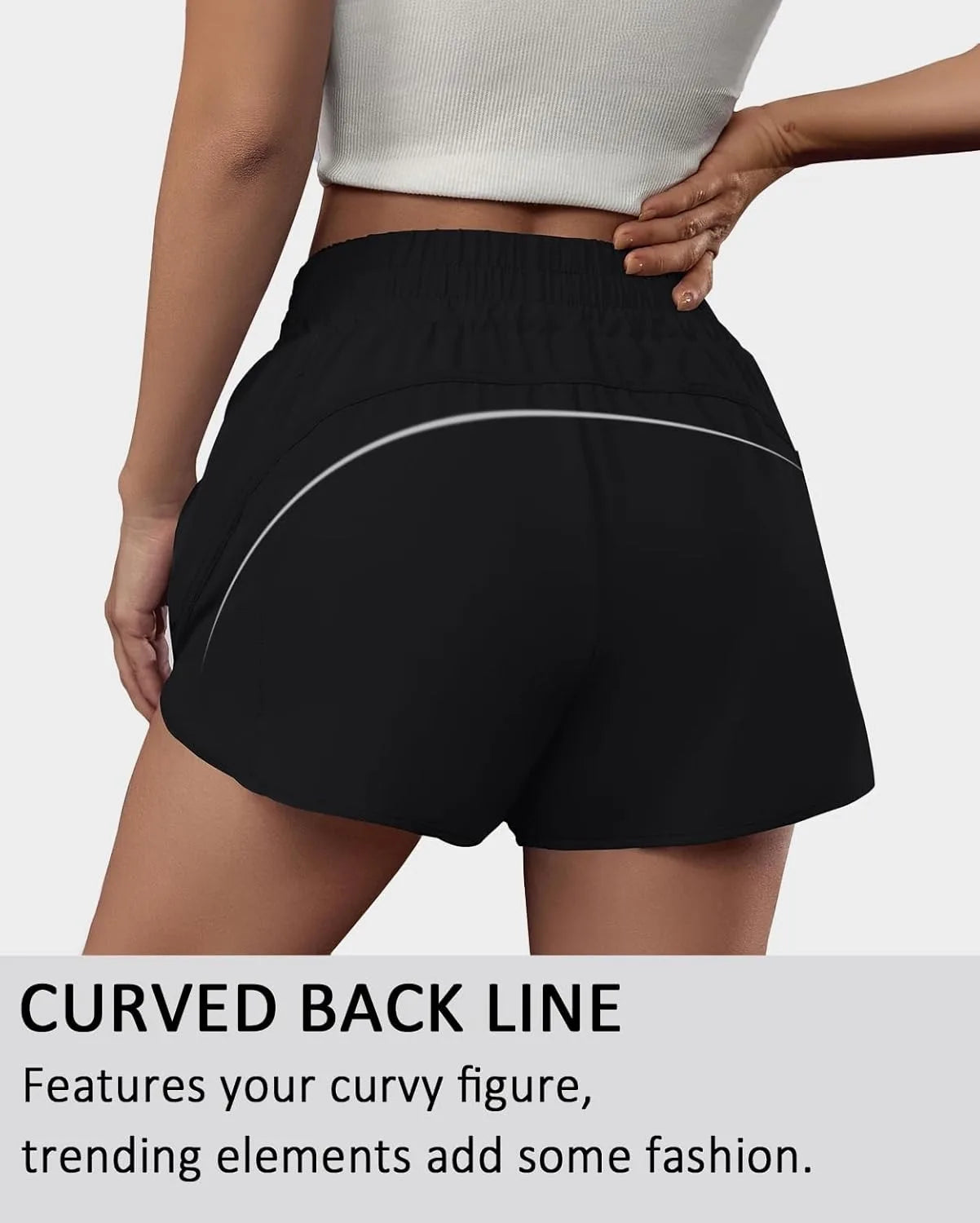 Women's High-waisted Sports Shorts With Pockets Made Of Breathable/Elastic Material Are Suitable For Summer Yoga And Running