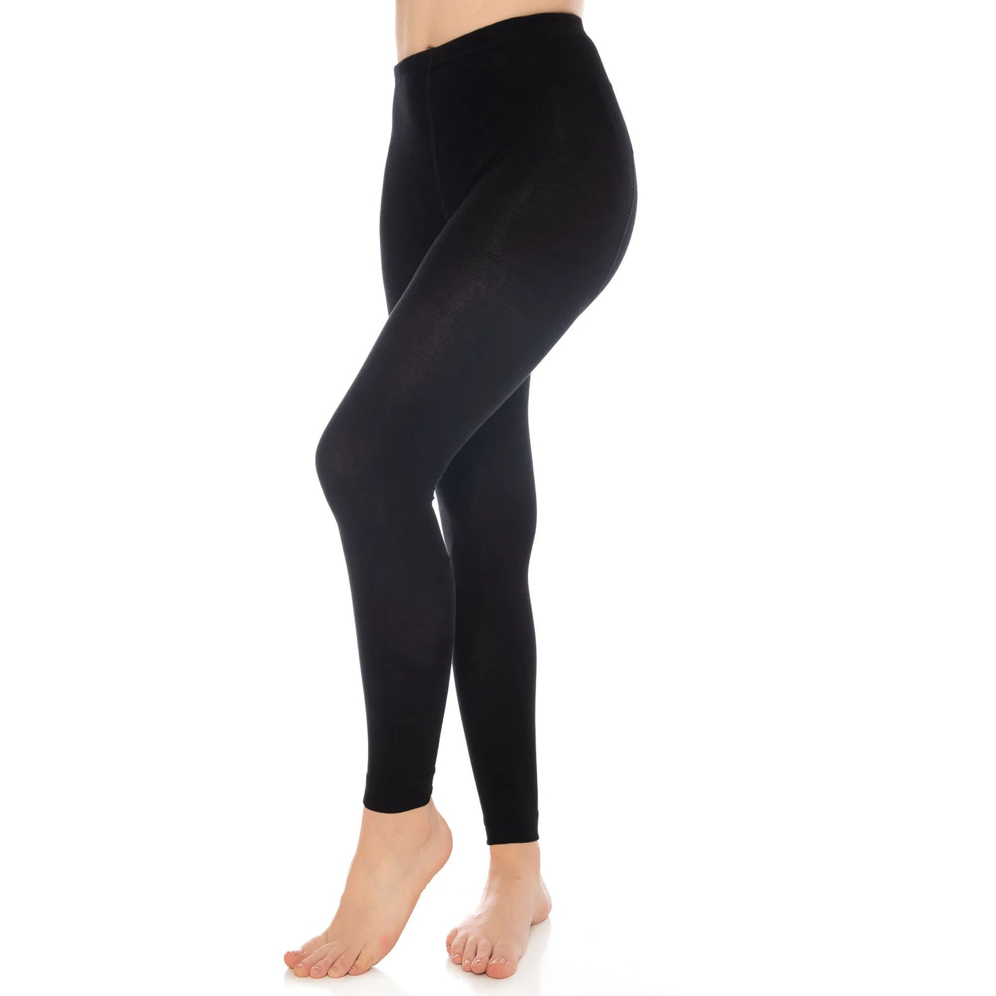 Black Thermal Leggings for Women/Microfiber Soft Stretchy Full Leggings Yoga Pants