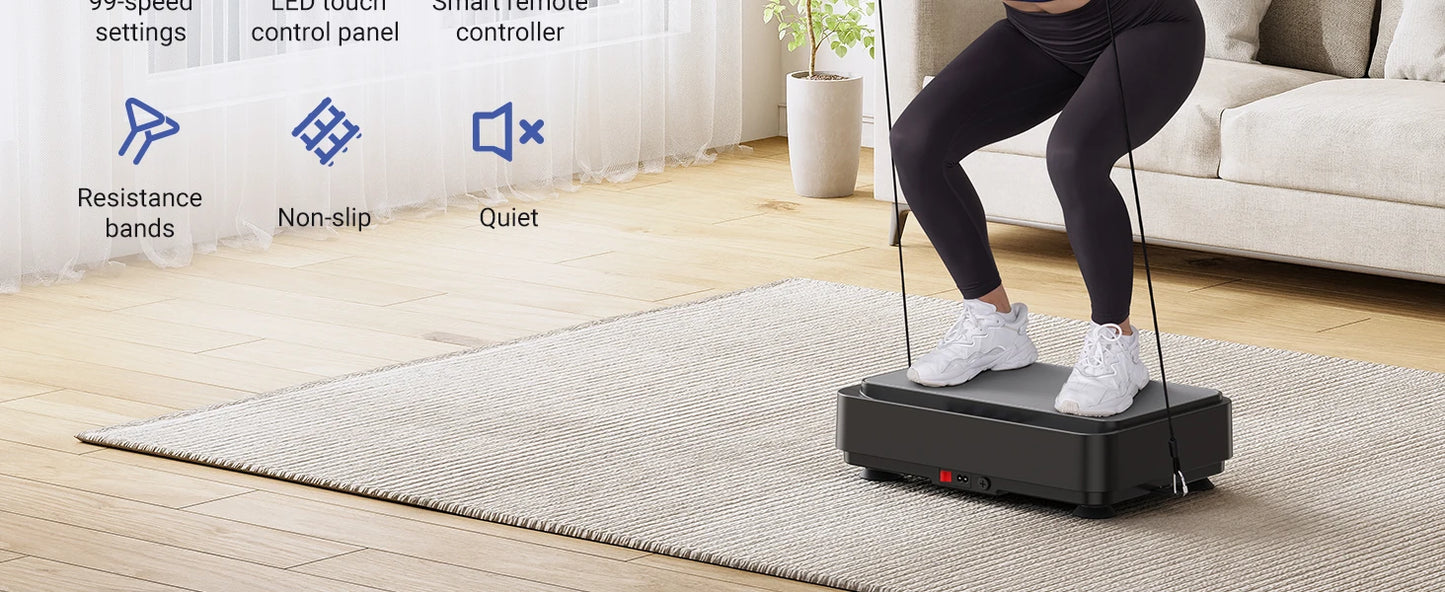 MERACH Vibration Plate Exercise Machine Vibration Plate/for Lymphatic Drainage Relieve Pain Help Sleep Fat Burning Weight Loss