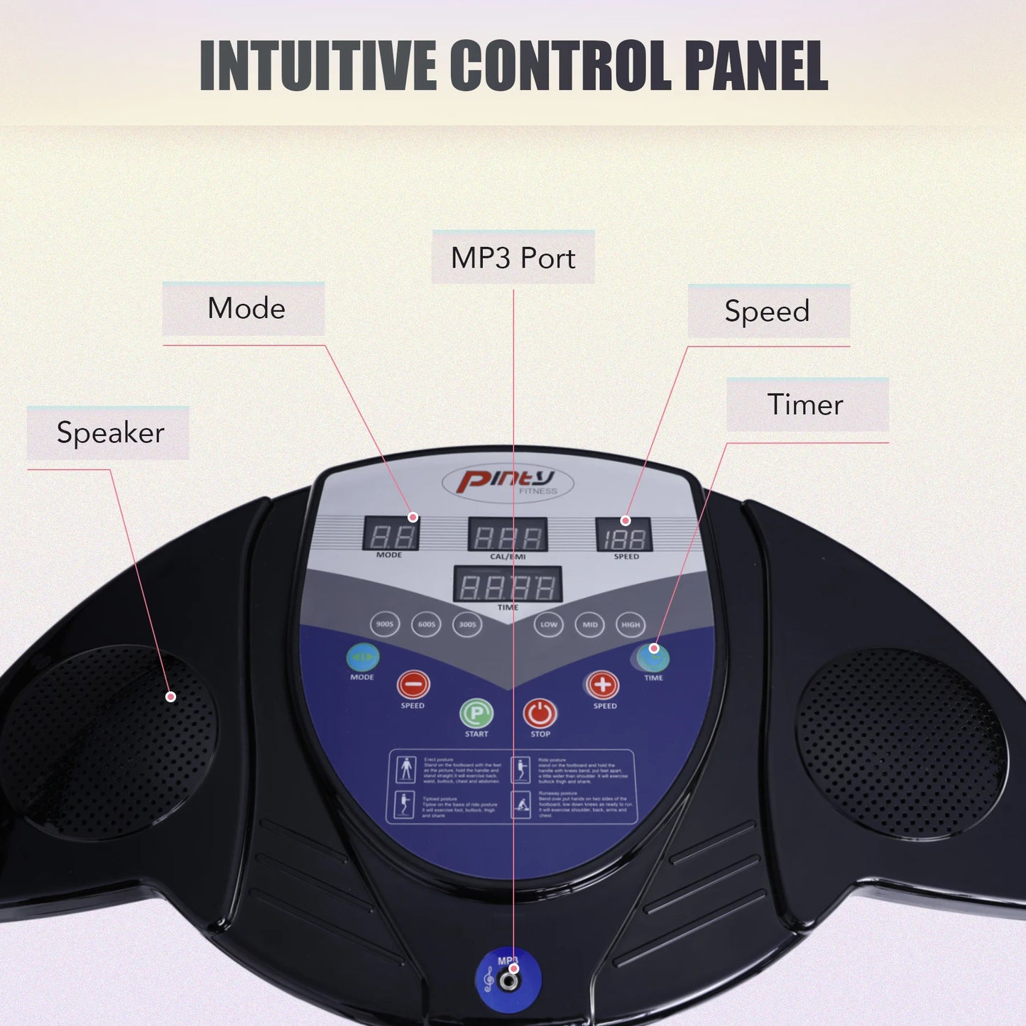 2000W Vibration Platform Whole Body Massager/Fitness Machine Exercise Training