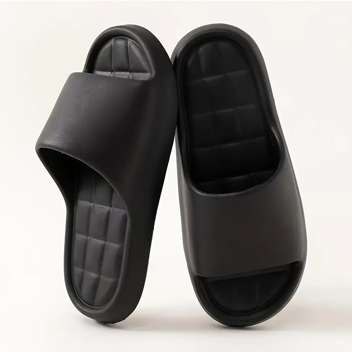Stylish and Elegant Eva Square Slippers Non-Slip Casual with Ribbed Texture/Perfect for Indoor and Outdoor Use, Beach and Sea
